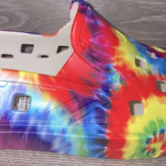 NEW Vans UA Slip On TRK Mens Size 11 Pride Tie Dyed Rubber Comfort Sneaker NWT - Picture 10 of 11